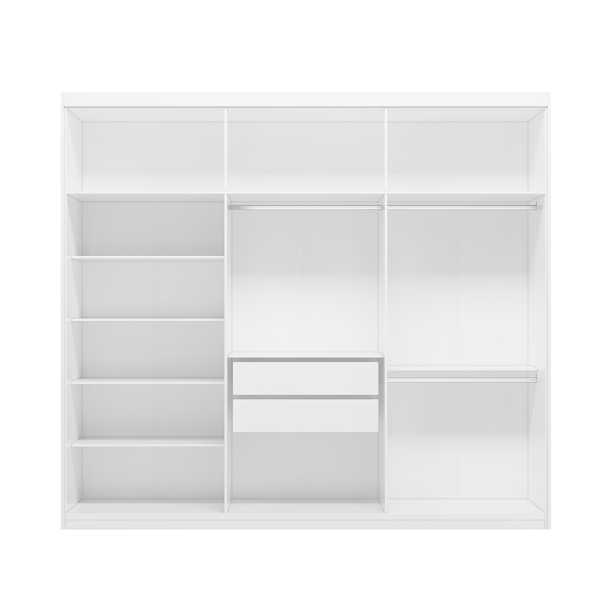 Guarda Roupa e Cômoda Barcelona Branco