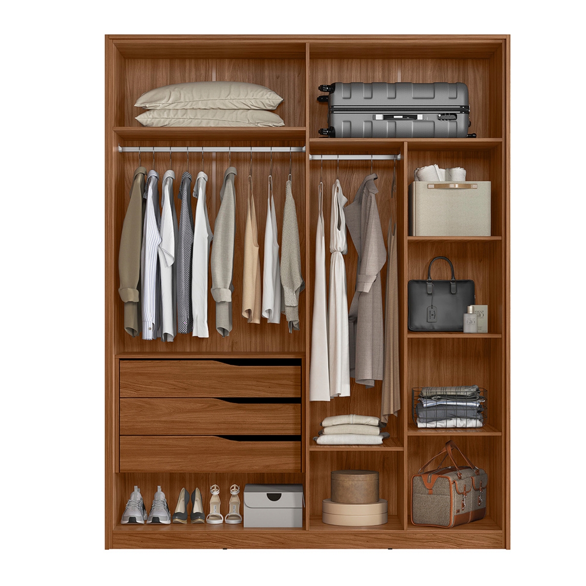 Guarda Roupa e Cômoda Lima Nogueira Touch