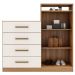 Jogo de Quarto Roupeiro e Comoda Bona Amendola Off-White
