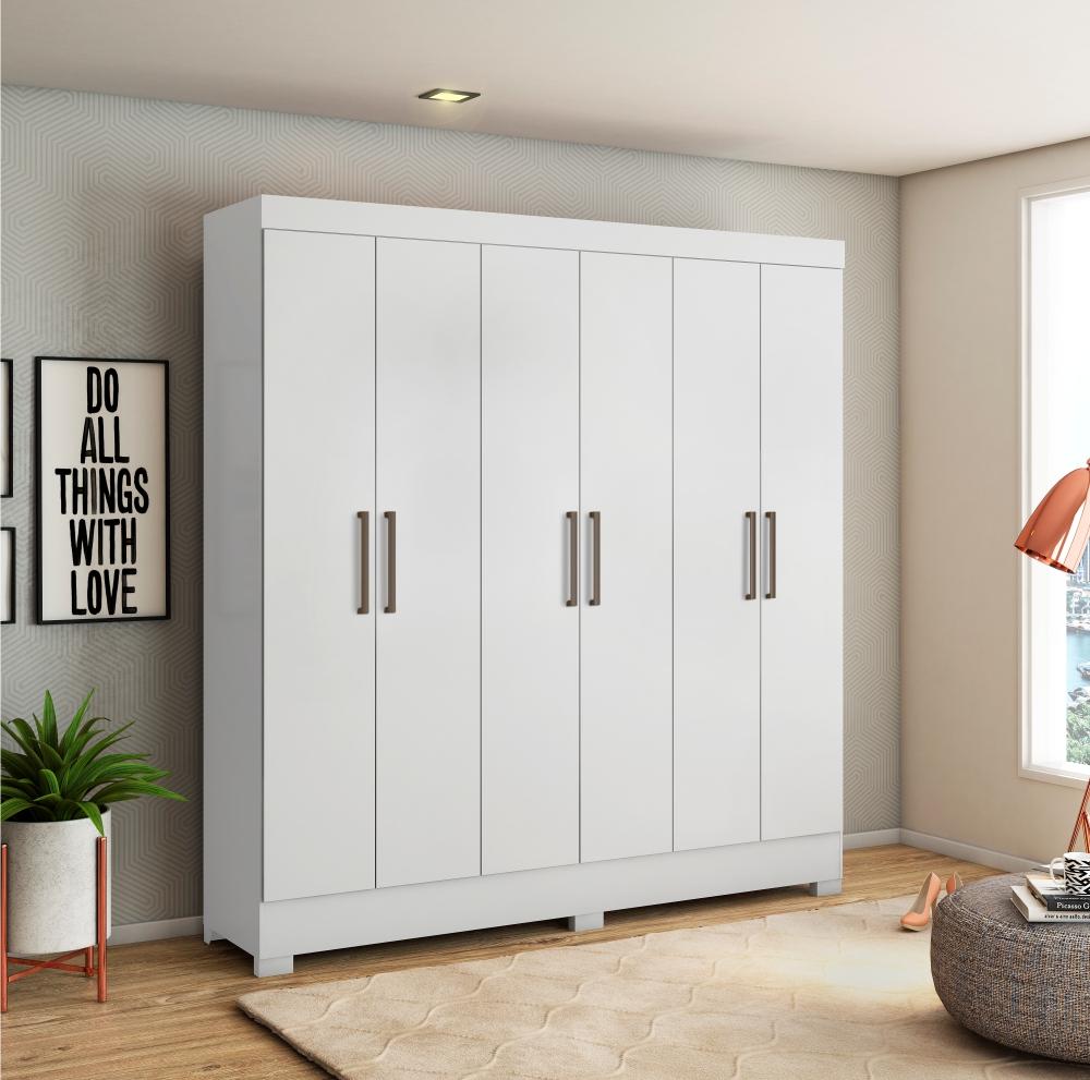 Jogo de Quarto Roupeiro e Comoda Bona Branco