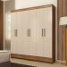 Jogo de Quarto Roupeiro e Comoda Vicente Amendola Off-White