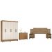 Jogo de Quarto de Casal Completo Vicente Amendola Off-White