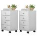 Kit Com 02 Mesa De Cabeceira Presence 9070 Branco Demobile