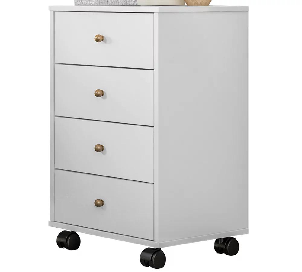 Kit Com 02 Mesa De Cabeceira Presence 9070 Branco Demobile