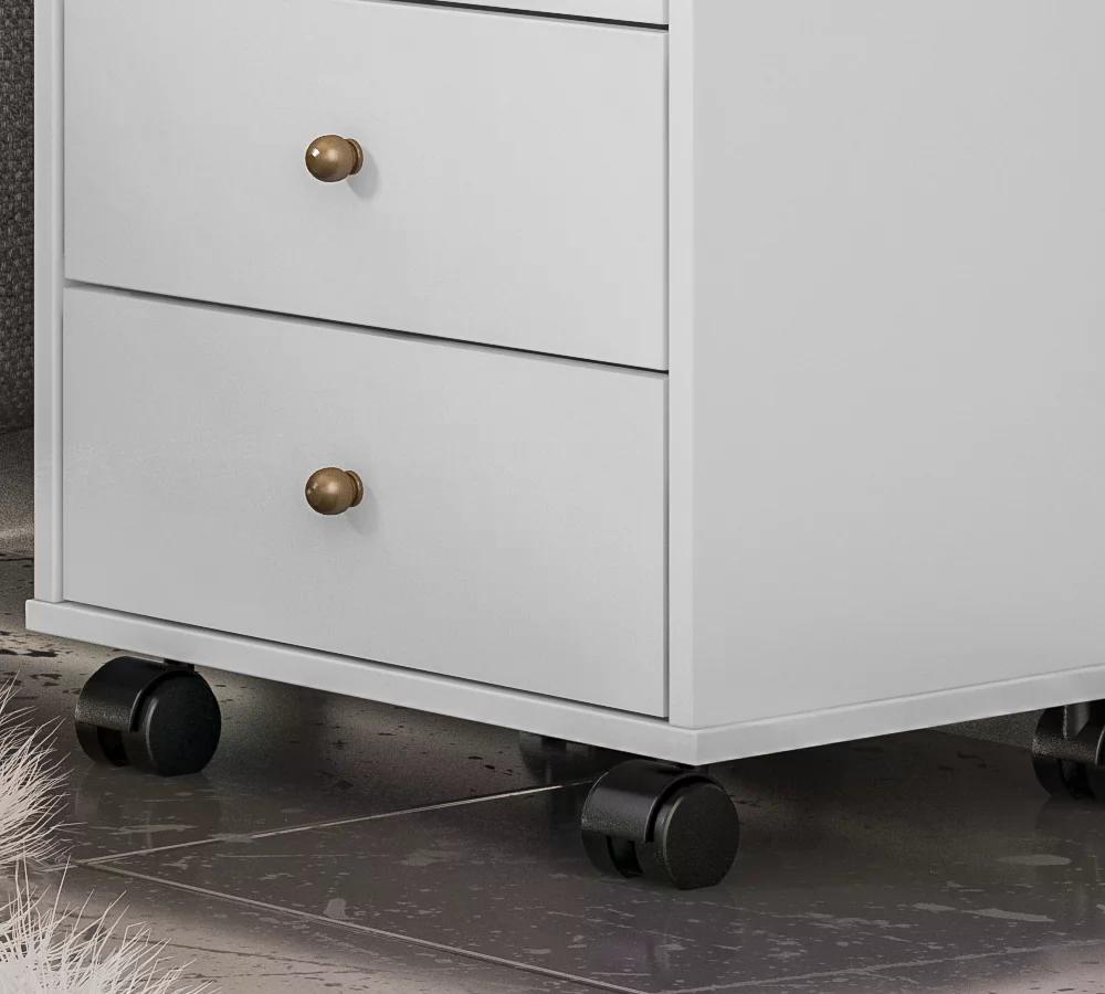 Kit Com 02 Mesa De Cabeceira Presence 9070 Branco Demobile