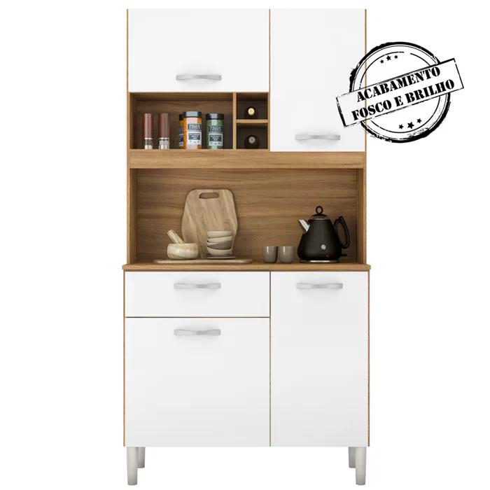 Kit Cozinha 4 Portas 1 Gaveta 91401 Amendola Branco Demobile