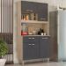 Kit Cozinha 4 Portas 1 Gaveta 91401 Avena Grafito Demobile
