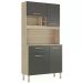 Kit Cozinha 4 Portas 1 Gaveta 91401 Avena Grafito Demobile