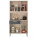 Kit Cozinha 4 Portas 1 Gaveta 91401 Avena Grafito Demobile