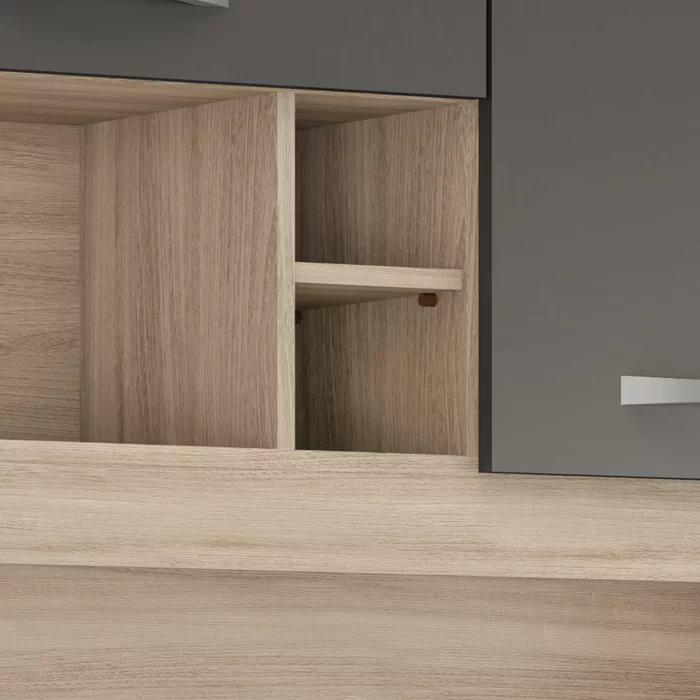 Kit Cozinha 4 Portas 1 Gaveta 91401 Avena Grafito Demobile