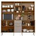 Kit Cozinha Compacta 10 Portas 2 Gavetas Ruby Amêndola/Nude