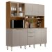 Kit Cozinha Compacta 10 Portas 2 Gavetas Ruby Amêndola/Nude