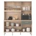 Kit Cozinha Compacta 6 Portas 1 Gaveta Alano Avena/Menta