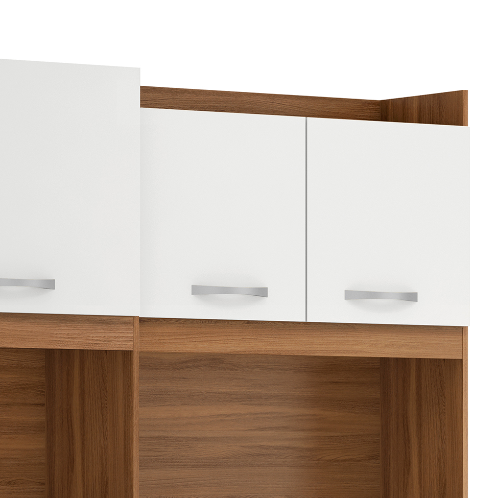 Kit de Cozinha Harmonia 6 Portas 2 Gavetas Amendola e Branco