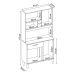 Kit de Cozinha Malta 4 Portas 1 Gaveta Amêndola e Branco