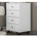 Mesa De Cabeceira 04 Gavetas Presence 9070 Branco Demobile