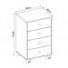Mesa De Cabeceira 04 Gavetas Presence 9070 Branco Demobile