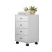 Mesa De Cabeceira Presence 4 Gavetas Branco Demóbile - SSX Multicoisas