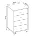 Mesa De Cabeceira Presence 4 Gavetas Branco Demóbile - SSX Multicoisas