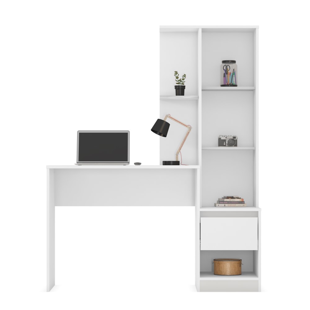 Mesa Escrivaninha Morada c/ Armário 1 Porta e 1 Gaveta - Escritório Home Office - Demobile 29800