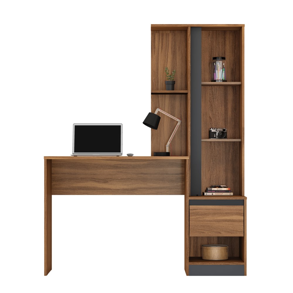 Mesa Escrivaninha Morada c/ Armário 1 Porta e 1 Gaveta - Escritório Home Office - Demobile 29800