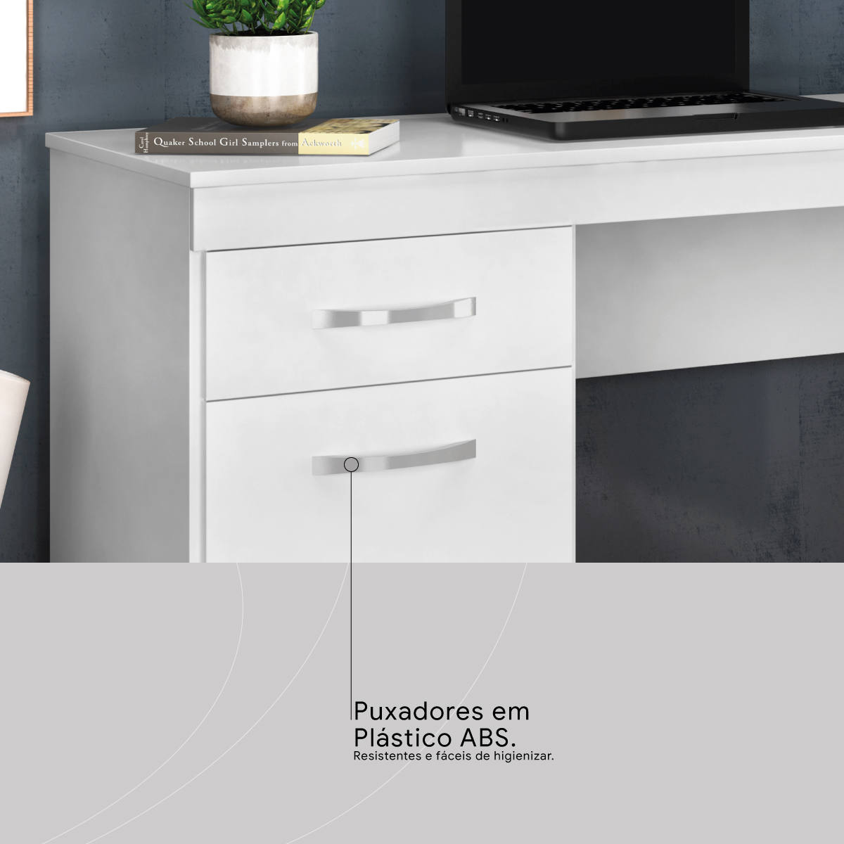 Mesa Escrivaninha Vitoria 1,20 m 1 Porta 1 Gaveta - Escritório Home Office - Demobile