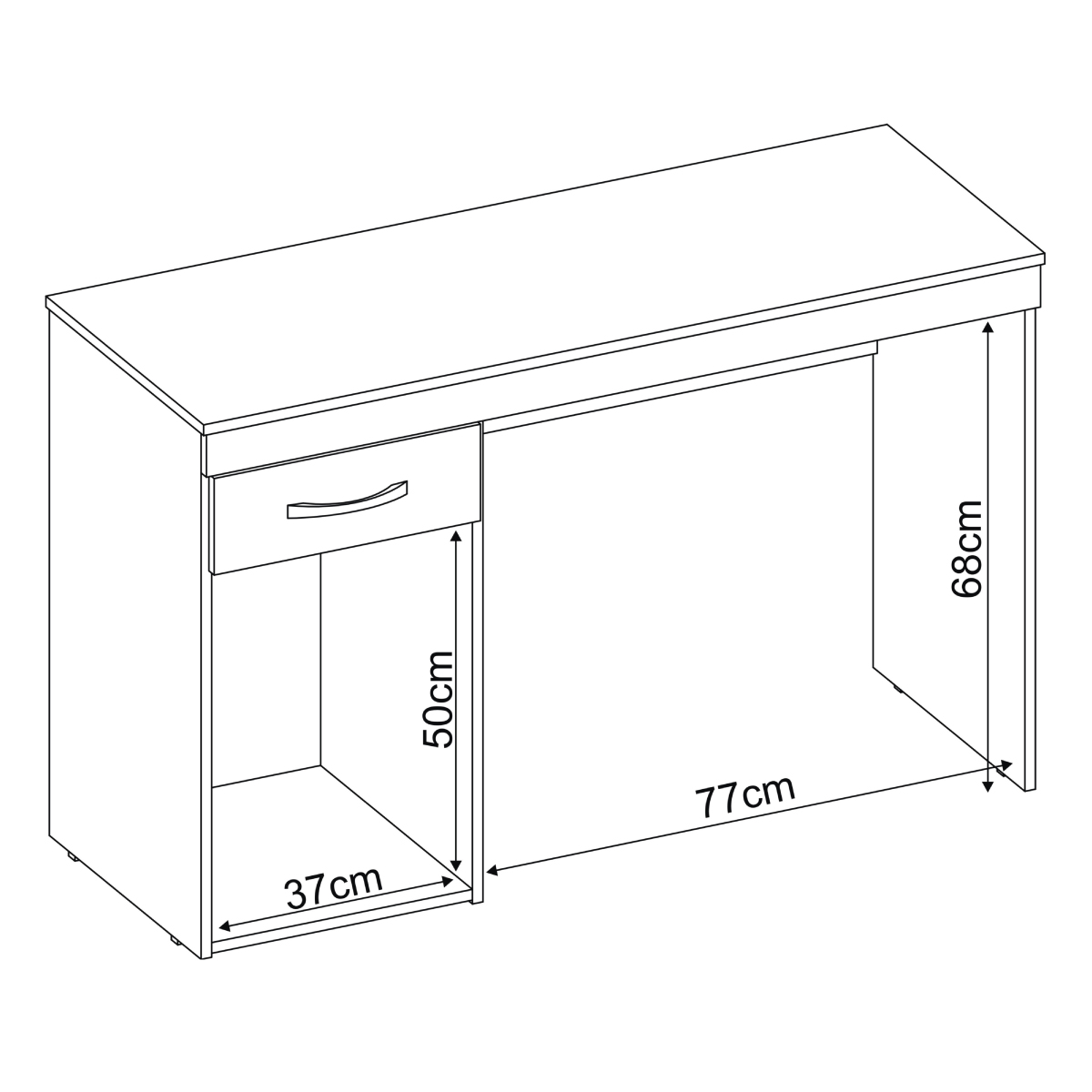 Mesa Escrivaninha Vitoria 1,20 m 1 Porta 1 Gaveta - Escritório Home Office - Demobile