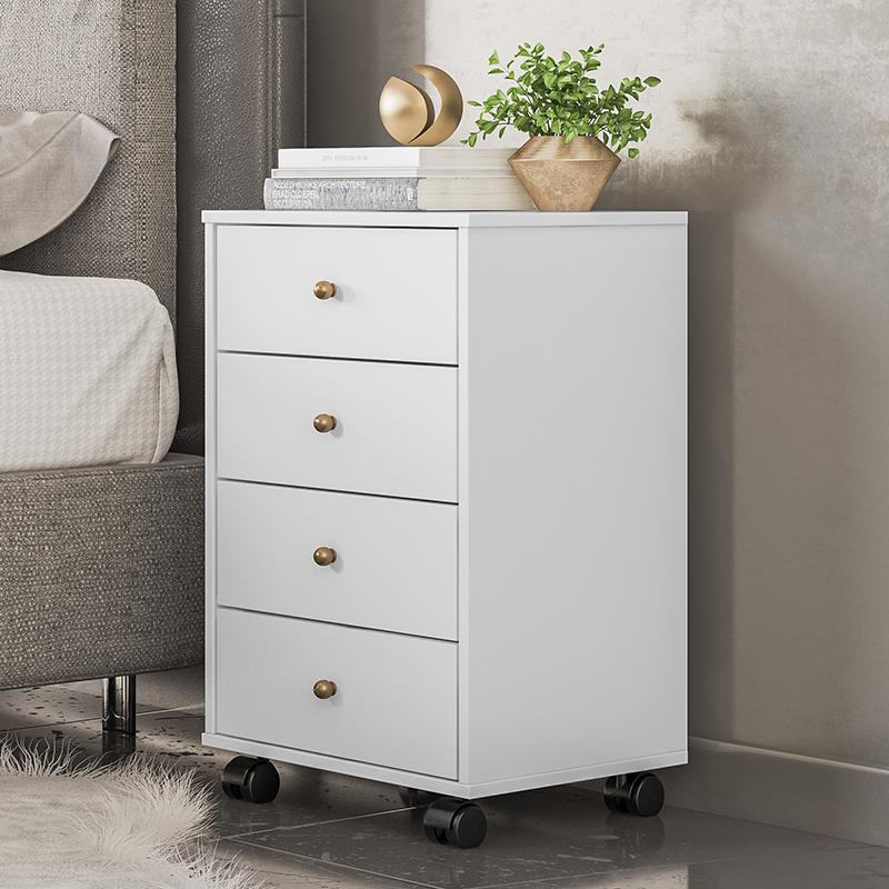 Mesa de Cabeceira Presence 4 Gavetas Branco - Demóbile