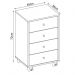 Mesa de Cabeceira Presence 4 Gavetas Branco - Demóbile
