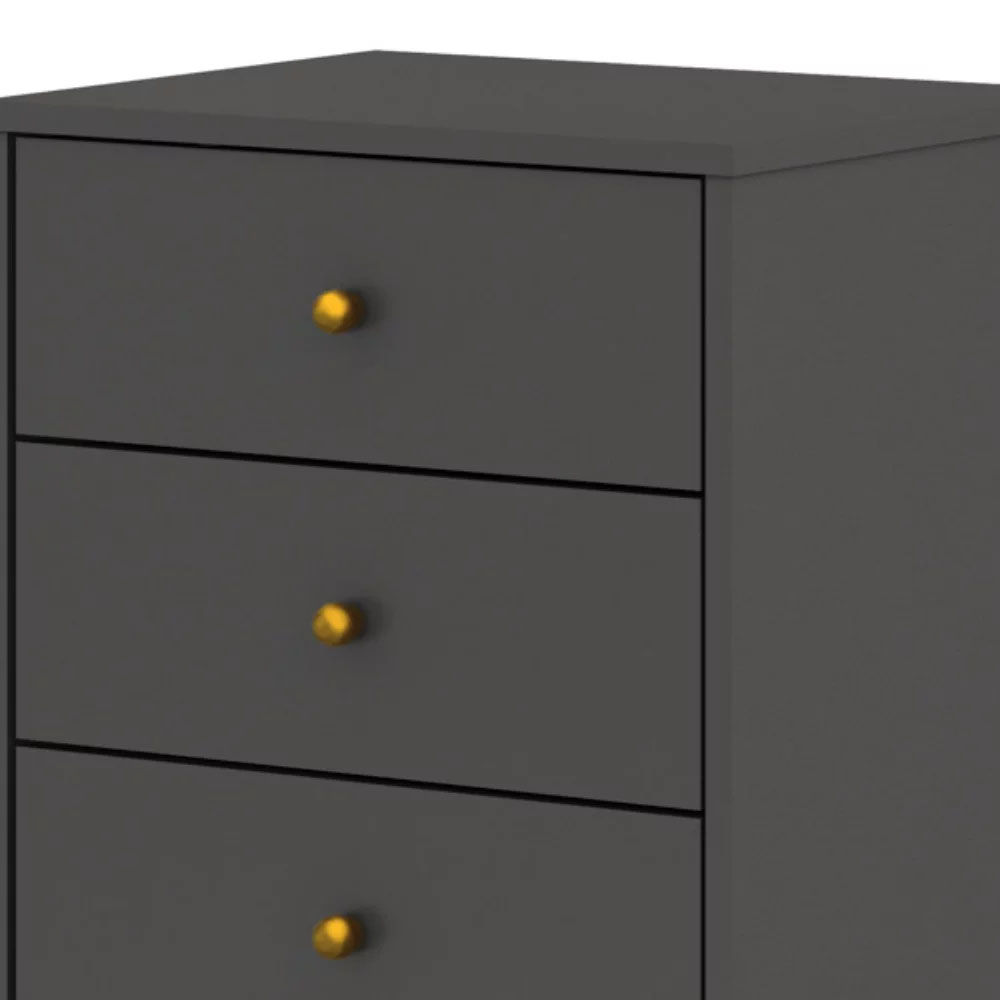 Mesa de Cabeceira Presence 4 Gavetas Grafito Demóbile - SSX Multicoisas
