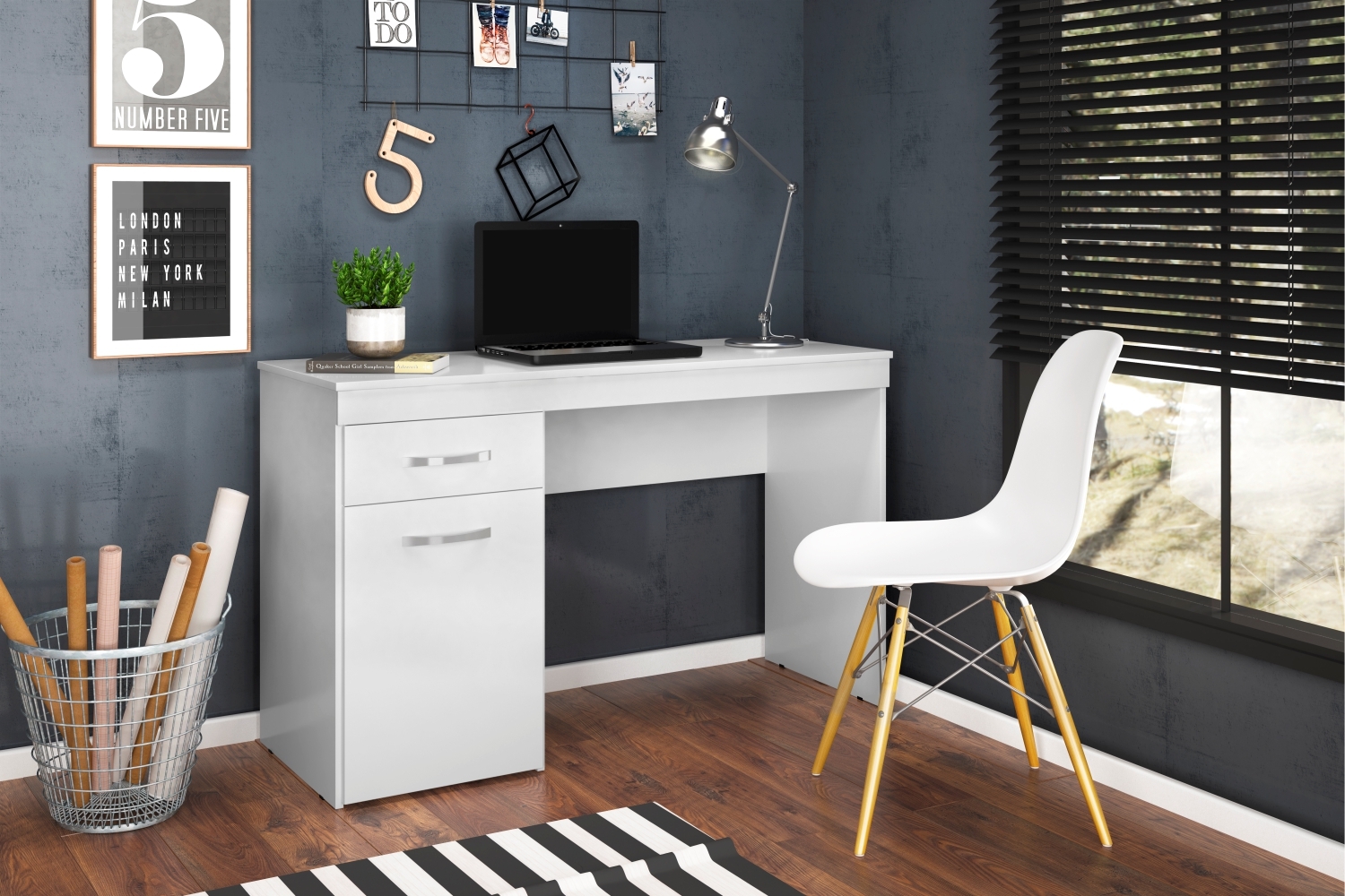 Mesa de Computador Collins Branco