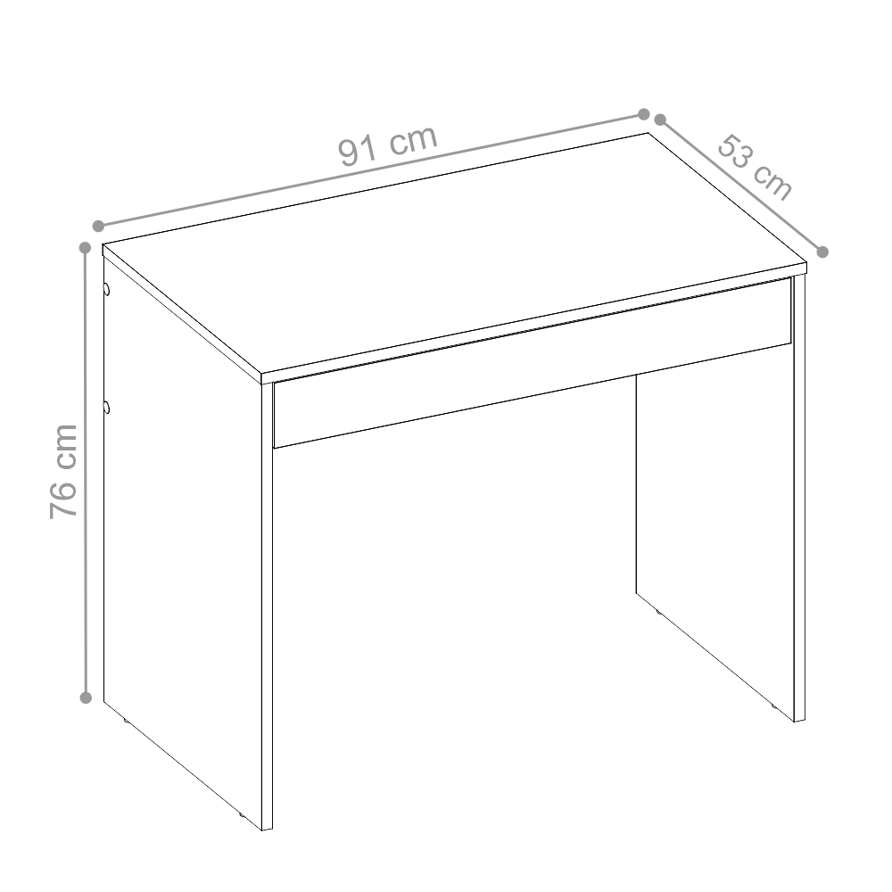 Mesa de Computador Phillips Nogal