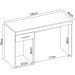 Mesa para Computador Escrivaninha 1 Gaveta 1 Porta Glória Amêndola Touch