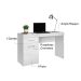 Mesa para Computador Escrivaninha 1 Gaveta 1 Porta Glória Branco