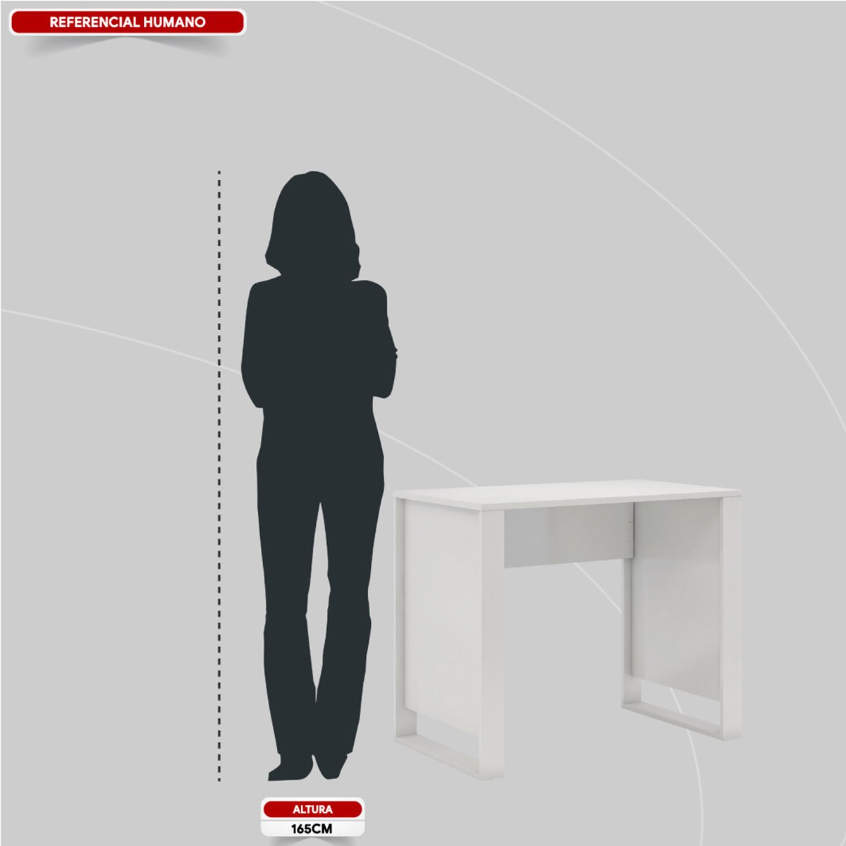 Mesa para Computador Office Luna Branco