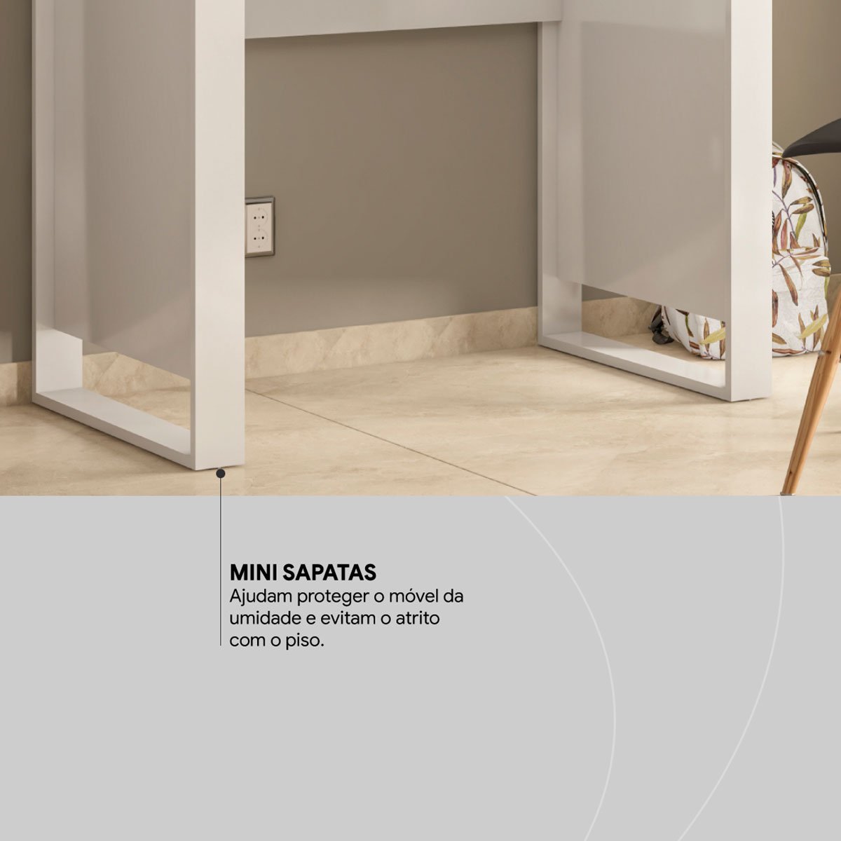 Mesa para Computador Office Luna Branco