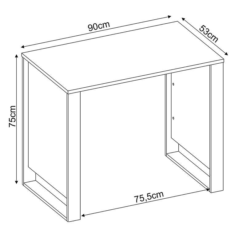 Mesa para Computador Office Morada Branco - Demóbile