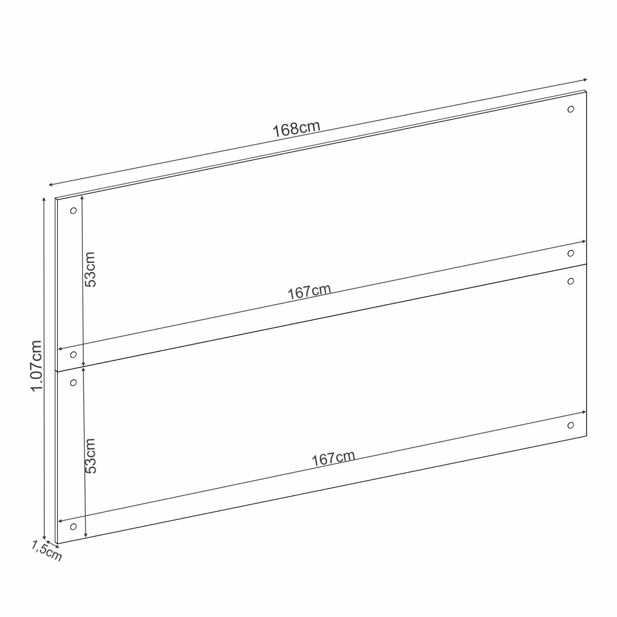Painel Cabeceira Casa/Queen Dormitório Modulado Irlanda - Módulo Painel 168cm - Roupeiro Demobile