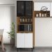 Paneleiro 2 Portas Vidro 70cm 94551 Amendola Branco Demobile