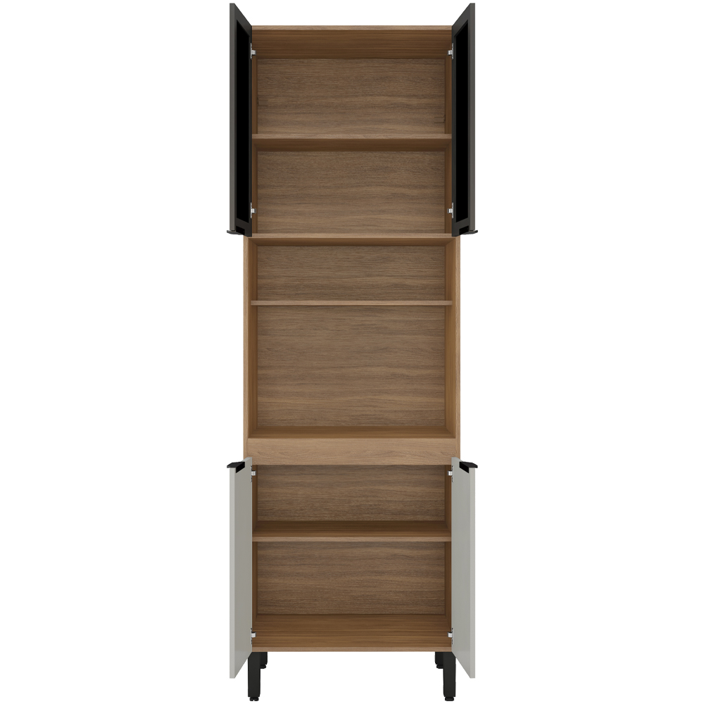 Paneleiro 2 Portas Vidro 70cm 94551 Amendola Nude Prime Tx Demobile