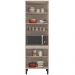 Paneleiro 2 Portas Vidro 70cm 94551 Avena Grafito Demobile