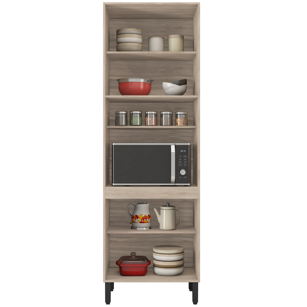 Paneleiro 2 Portas Vidro 70cm 94551 Avena Grafito Demobile