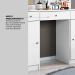 Penteadeira Camarim 2 Portas e 3 Gavetas com Espelho Elegante Branco