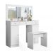 Penteadeira Camarim Carisma Com Banqueta Branco Demobile