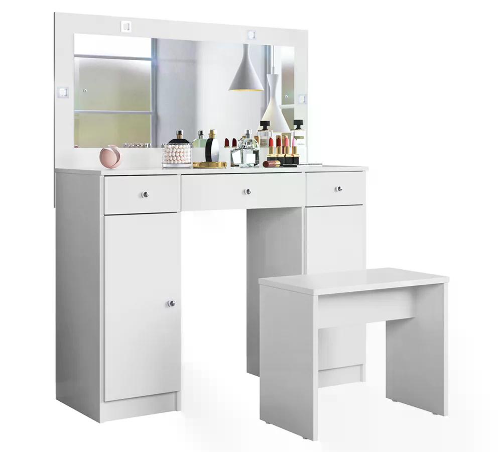 Penteadeira Camarim Carisma Com Banqueta Branco Demobile