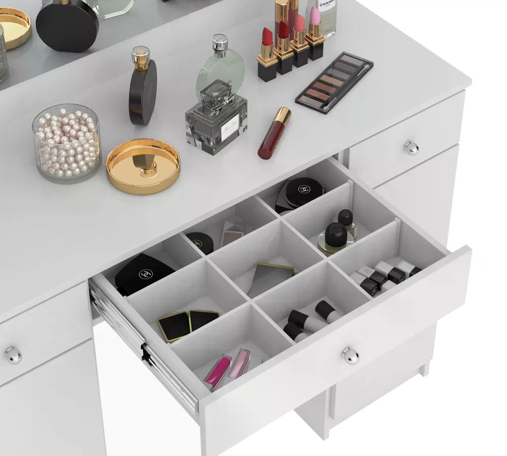 Penteadeira Camarim Carisma Com Banqueta Branco Demobile