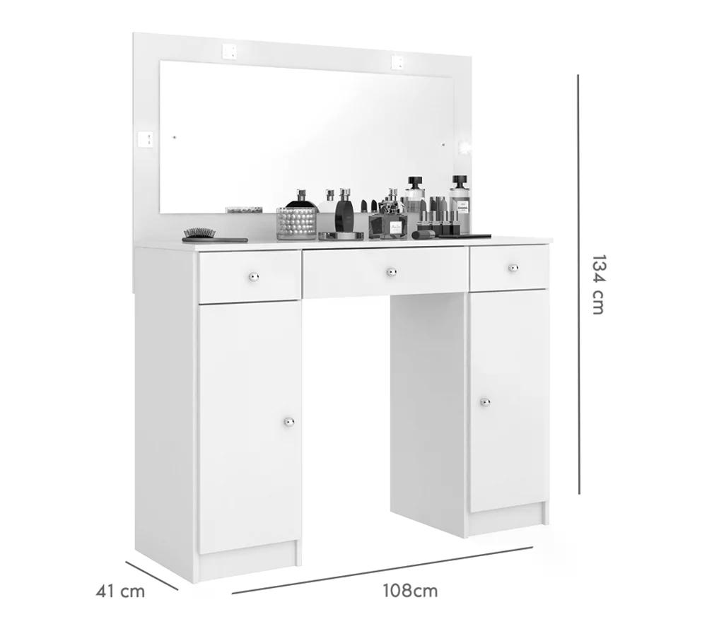 Penteadeira Camarim Carisma Com Banqueta Branco Demobile
