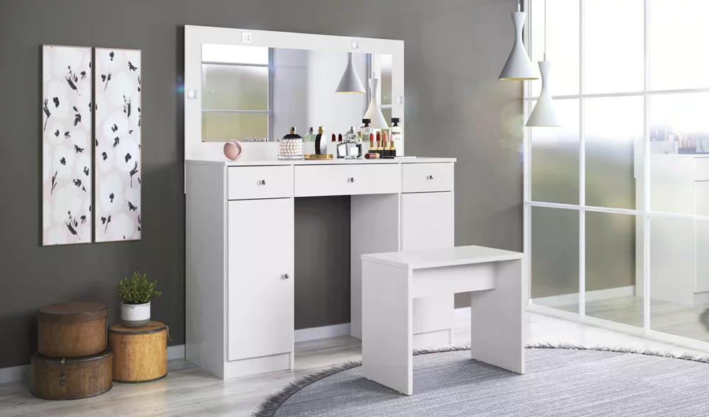 Penteadeira Camarim Carisma Com Banqueta Branco Demobile