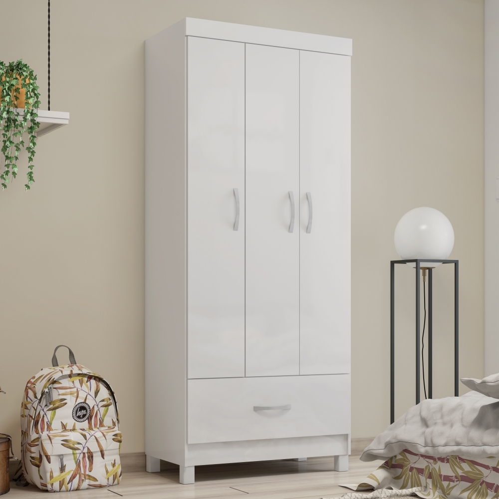Roupeiro 3 Portas Davis Branco