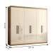 Roupeiro 6 Portas Casal Paris Amêndola Off White